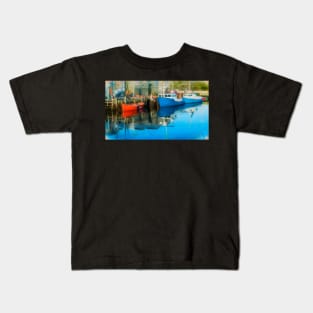 Three Boats in Peggys Cove Kids T-Shirt